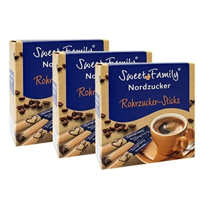 Abbildung von Sweet Family Rohrzucker Sticks, 250g 3er Pack