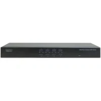 Abbildung von DIGITUS 8 Port Combo KVM Switch, USB &amp; PS/2, 19&quot; Rackmontage, optionales IP Modul, Tastatur Maus Emulation, Schwarz