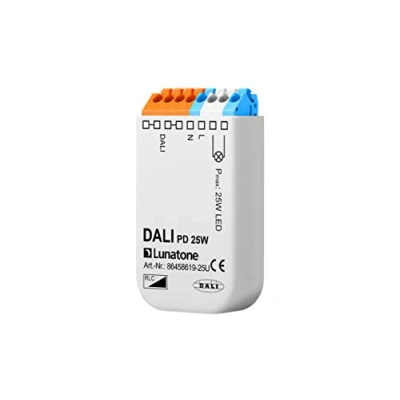 Abbildung von DALI universel lysdæmper på 25W som Kan anvendes til 230V LED lyskilder og drivere. placeres i lampeudtaget.