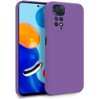 Abbildung von MyGadget Hülle für Xiaomi Redmi Note 11 11s Zweilagige Handyhülle mit Kameraschutz Cover Innenfutter &amp; Silikon außen Lila
