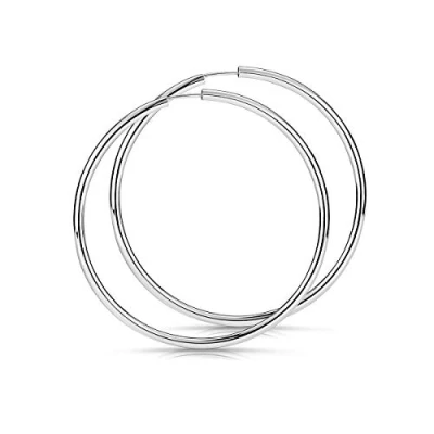 Abbildung von Materia Paar Creolen Silbercreolen Damen 60mm SO 323, aus 925 Sterling Silber