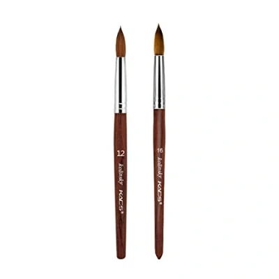 Abbildung von KADS 100% sable kolinsky brush Pinselset Künstler Malen Pinsel Set Rotmarderpinsel Aquarell Acryl Filbert Ölmalpinsel für Malerei Ölmalerei Wasserfarben Bürste (12#+16#)