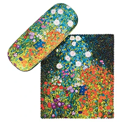 Abbildung von von Lilienfeld Brillenetui Gustav Klimt Bauerngarten Kunst Brillenbox, stabiles mit Mikrofaser bezogenes Hardcase