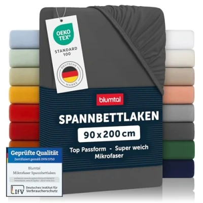 Abbildung von Spannbettlaken Basics, Blumtal, Mikrofaser, Gummizug: rundum, (1 Stück), Bettlaken bis 40cm Matratzenhöhe mit Rundumgummizug