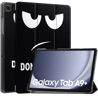 Abbildung von Design Trifold Klapphülle für das Samsung Galaxy Tab A9 Plus Don&#039;t touch