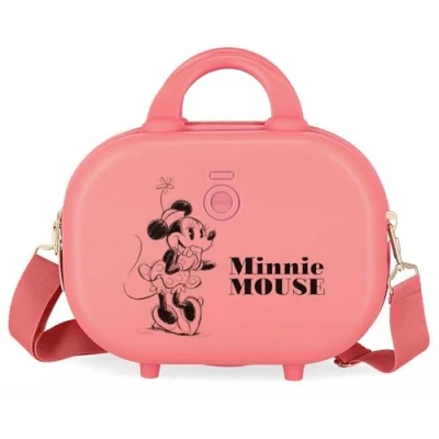 Abbildung von Disney Minnie Happiness Anpassbarer Kulturbeutel mit rosa Schultergurt 29 x 21 15 cm starres ABS 9,14 l 2,52 kg