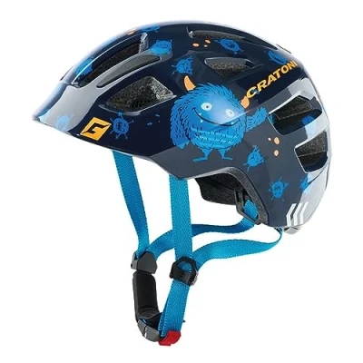 Abbildung von Cratoni Unisex Jugend Maxster Fahrradhelm, Monster/Blau Glänzend, S/M