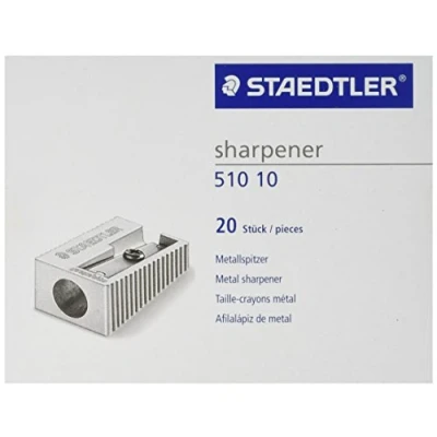 Abbildung von STAEDTLER 510 20 Metall Doppelspitzer, Stück in Kartonschachtel, silberfarben