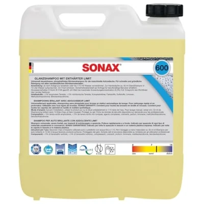Abbildung von SONAX 06006000 Lackreiniger Kanister GlanzShampoo mit Enthärter 10l