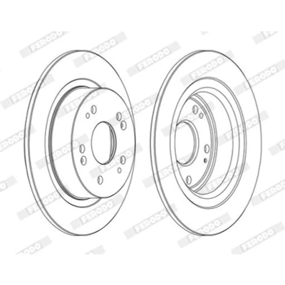 Abbildung von FERODO PREMIER DDF1776C Bremsscheibe 282 9 5 voll beschichtet mit Schrauben HONDA: ACCORD 8 Kombi, HR V II,