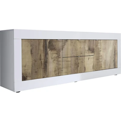 Abbildung von INOSIGN Lowboard &quot;Basic Breite 210 cm, TV Board 2 Türen, Schubkästen, Schrank&quot;, Metallgriff, moderne Rahmenoptik, viel Stauraum, Farbauswahl