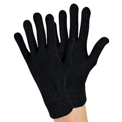 Abbildung von Sock Snob 1 Paar Damen Winter Warm Outdoor Dünn Gestrickt Thermo Wollhandschuhe (One Size, Black)