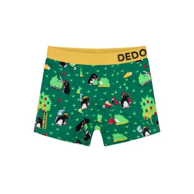 Abbildung von Dedoles Boxershorts Herren &amp; Jungen Unterwäsche Trunks Baumwolle lustige Designs Dinosaurier Hamster Spiele Maulwurf Geschenk, Farbe Grün, Motiv Jungen, Gr. 2 4 Jahre