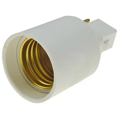 Abbildung von Lampensockel Adapter G24 auf E27 Kunststoff universal d1,d2,d3 LED Leuchtmittel bis 25 Watt Fassung Lampenadapter für Lampen, Glühbirnen, Energiesparlampen
