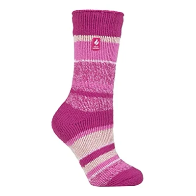 Abbildung von HEAT HOLDERS Damen Extra Warm Innen Flauschig Thermosocken für Geschenk Socken Winter (37 42, Berry (Provence))