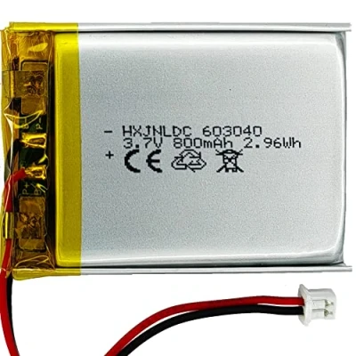 Abbildung von DC 3,7 V 800 mAh 603040 wiederaufladbarer Lithium Polymer Akku, Batterieersatz für DIY Elektronikprodukte mit 3,75 V, Mobile Energiespeicherleistung, LED Leuchten