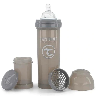 Abbildung von Twistshake Anti Colic Babyflasche 330 ml, Grau