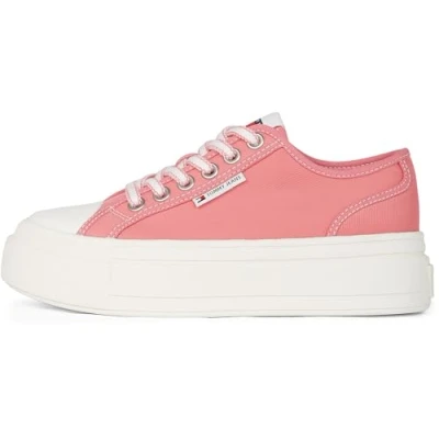 Abbildung von Tommy Jeans Foxing Flatform Sneaker low, Damen, Größe: 40, Preppy pink Schuhe