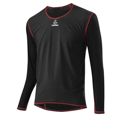 Abbildung von LÖFFLER Herren HR. Windstopper Shirt LA TRANSTEX Light, Schwarz/Rot, 52