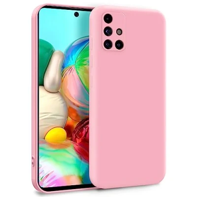 Abbildung von MyGadget Hülle für Samsung Galaxy A71 4G Zweilagige Handyhülle mit Kameraschutz Cover Innenfutter &amp; Silikon außen Rosa