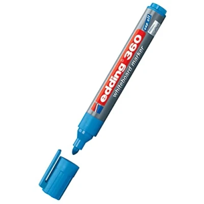 Abbildung von 10 x edding Whiteboardmarker 360 nachfüllbar 1,5 3mm hellblau