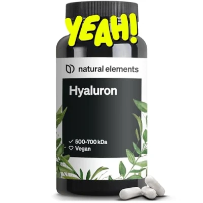 Abbildung von Vegane Hyaluronsäure 500 mg Hyaluron/Kapsel 90 Kapseln für 3 Monate 500700 kDa hochdosiert, ohne Zusätze in Deutschland produziert &amp; laborgeprüft St