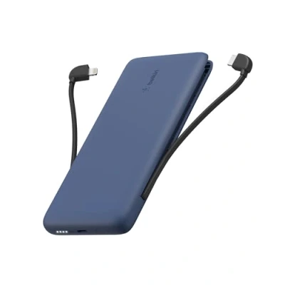Abbildung von 10K PD PowerBank + Integrated CBLS von Belkin Blau Kunststoff