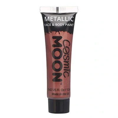 Abbildung von Cosmic Moon Metallic Gesichtsfarbe/Make Up für Gesicht &amp; Körper 12ml Erstellen Sie faszinierende Gesichtsfarben Designs! Enthält: Rot
