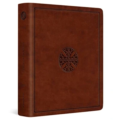 Abbildung von The Holy Bible: English Standard Version, Journaling Bible, Trutone, Brown, Mosaic Cross Design