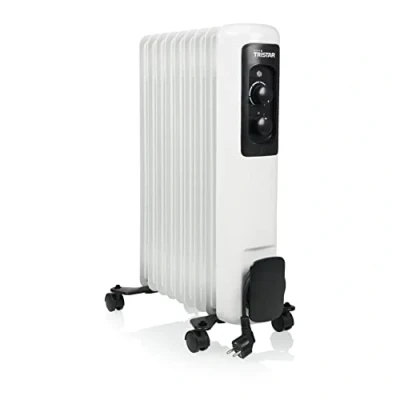 Abbildung von Tristar Ölradiator, 2000 W, Elektro Heizkörper 9 Rippen mobile Elektroheizung leise Heizradiator