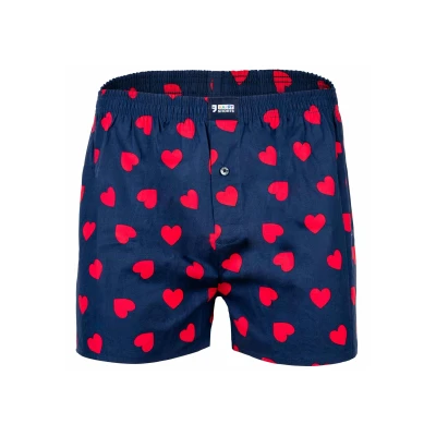 Abbildung von Happy Shorts WIDE mouse WITH Hearts Boxershorts, Herren, Größe: Large, Navy blue