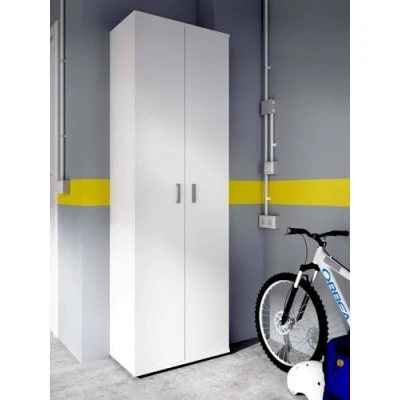 Abbildung von Esidra Dmora 2 türiger Mehrzweckschrank Serro, Multifunktionsschrank, Schuhschrank, 61x35h190 cm, Weiß