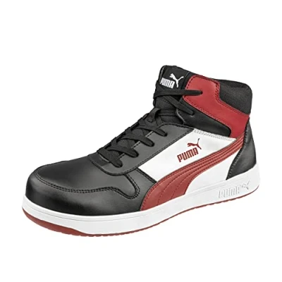 Abbildung von PUMA Safety Frontcourt Blk/Wht/Red Mid Sicherheitsschuh