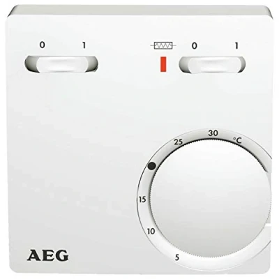 Abbildung von AEG Haustechnik Raumthermostat &quot;RT 602 SN SZ&quot;, Temperatur Regler, 2 Punkt, Aufputz