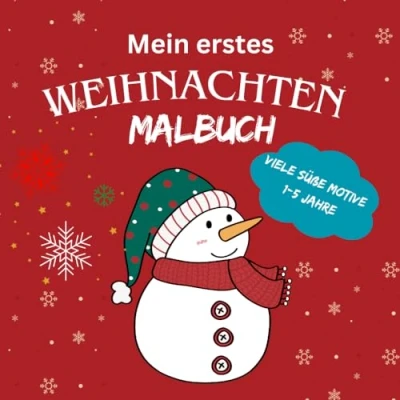 Abbildung von Malbuch Frohe Weihnachten: 22 süße Bilder zum ausmalen für Weihnachten