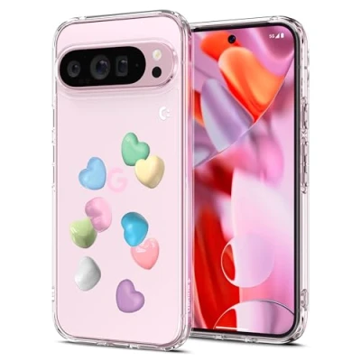Abbildung von Spigen Ultra Hybrid Hülle Kompatibel mit Google Pixel 9 Pro XL [Made for Google] Candy Hearts