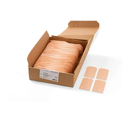 Abbildung von HERMA 6018 Anhängezettel groß, 1000 Stück, 60 x 113 mm, Geschenkanhänger zum Beschriften, Hängeetiketten aus Karton, blanko Papieranhänger Etiketten Anhänger mit Öse, braun