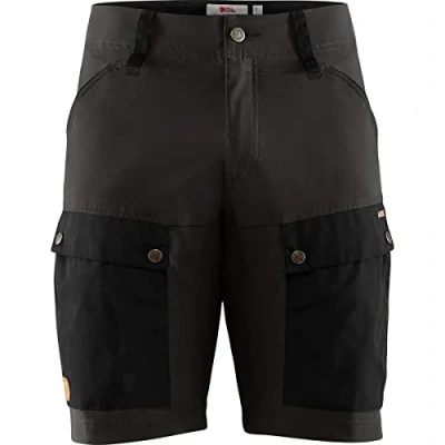 Abbildung von Fjallraven Keb Shorts M mit zwei Taschen für Herren, F80809, Grau (Schwarz / Steingrau), 58