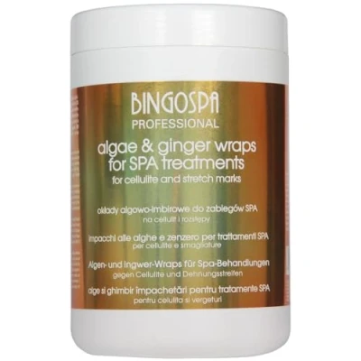 Abbildung von Algen und Ingwerkonzentrat gegen Dehnungsstreifen Cellulite für Kompressen 1000 ml BINGOSPA
