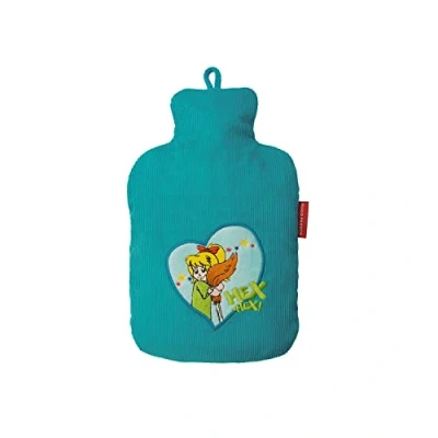 Abbildung von Kinder Öko Wärmflasche 0,8 l mit Cordbezug &quot;Bibi Blocksberg&quot; petrol 1 St