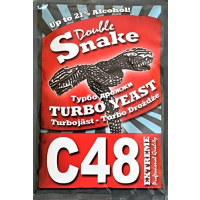 Abbildung von HUGBERT Turbohefe Double Snake C48 Vodka Alkohol Gärhefe Weinhefe Brennhefe 21%, 15 Stück
