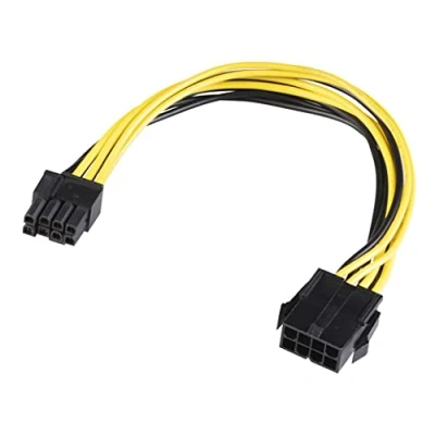 Abbildung von AKASA 12V ATX 8 Pin zu 6+2 PCIe Kabel