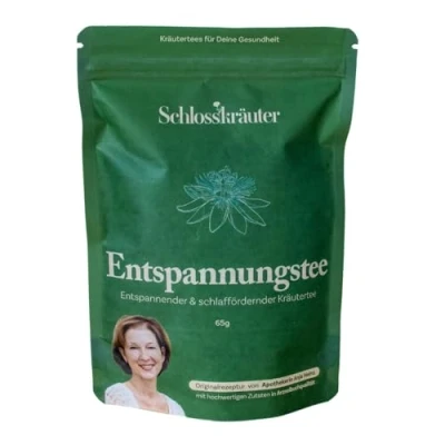 Abbildung von Entspannungstee mit Melisse &amp; Passionsblume Beruhigungstee Melissentee 100% natürlichen Zutaten Schlaftee lose Melissenblätter