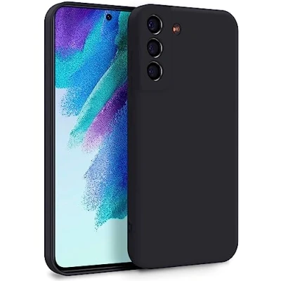 Abbildung von MyGadget Hülle für Samsung Galaxy S21 FE Zweilagige Handyhülle mit Kameraschutz Cover Innenfutter &amp; Silikon außen Schwarz