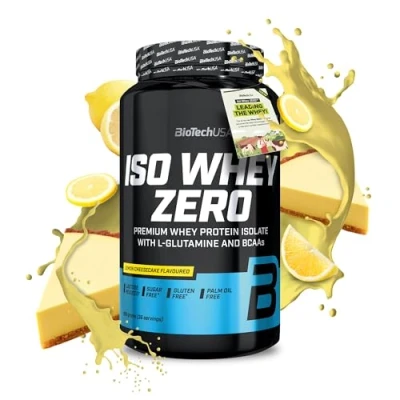 Abbildung von BioTechUSA Iso Whey Zero Premium Protein Isolate Grass Fed Enzyme Free Sugar and Gluten free, 908g, Lemon Cheesecake