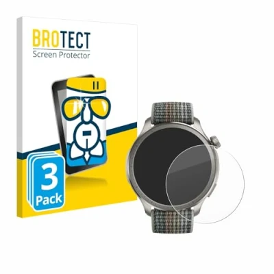Abbildung von BROTECT Schutzglas für Huami Amazfit Balance (3 Stück) Schutzfolie Panzer Folie Glas [Extrem Kratzfest 9H, Anti Fingerprint, Ultra Transparent]