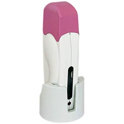 Abbildung von EpilWax Wachswärmer mit Aufsteller für 100 ml Roll On Wachspatrone Wachs Wärmer zum Schmelzen von Warmwachspatronen (Einzeln Ständer, Rosa)
