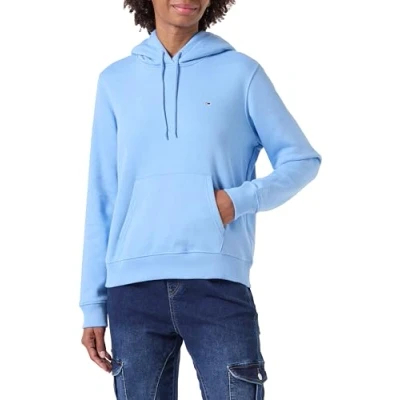Abbildung von Tommy Jeans Damen Hoodie Rundhalsausschnitt Regular Fit, Blau (Westside Blue), XXS
