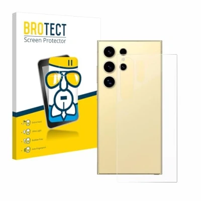 Abbildung von BROTECT Schutzglas für Samsung Galaxy S24 Ultra (Rückseite) Schutzfolie Panzer Folie Glas [Extrem Kratzfest 9H, Anti Fingerprint, Transparent]