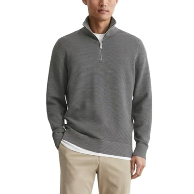 Abbildung von Marc O&#039;Polo Troyer Ottoman Struktur Strickpullover, Herren, Größe: Small, Gray pin